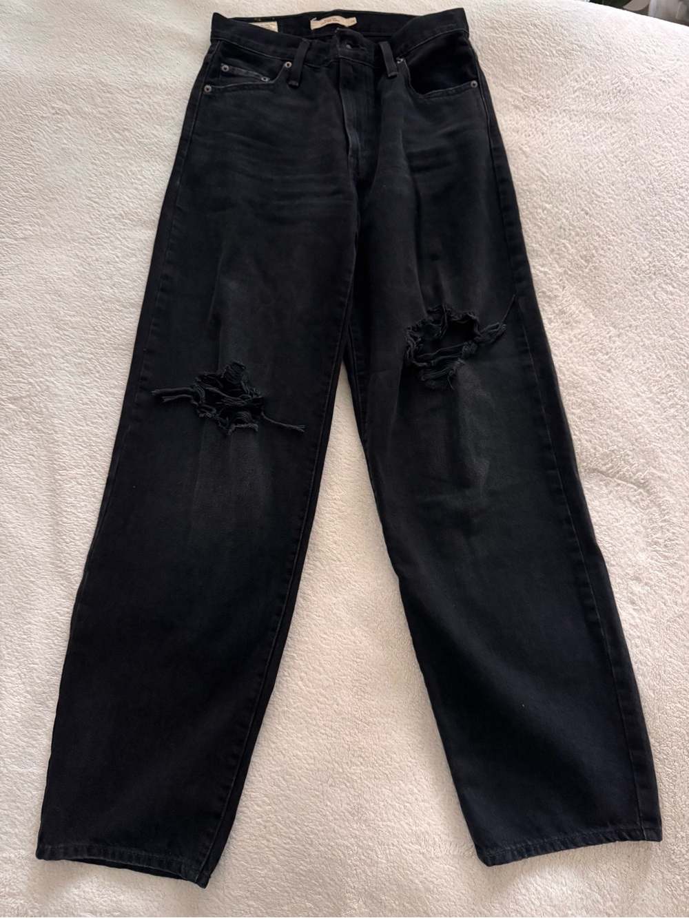 Levi's Black Ripped Jeans